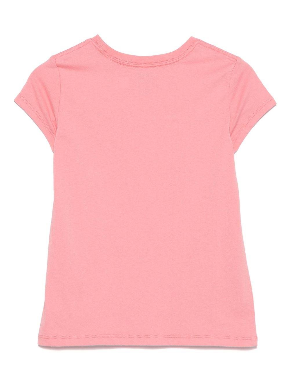 T-shirt per bambina POLO RALPH LAUREN KIDS rosa con motivo Bear - Rubino Kids