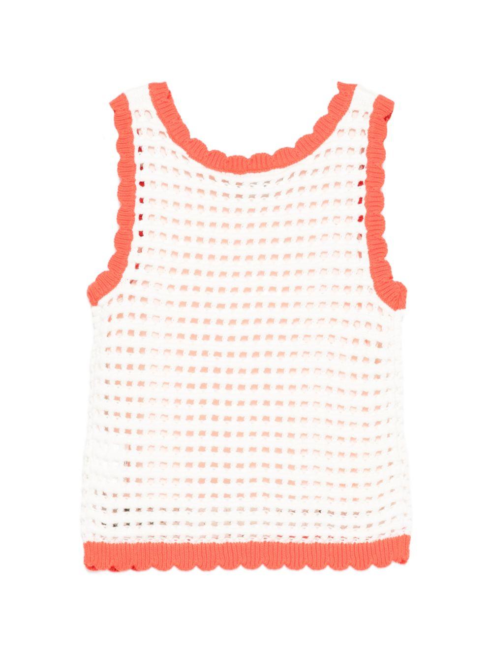 T-shirt per bambina Stella McCartney Kids bianca con fiori ricamati - Rubino Kids