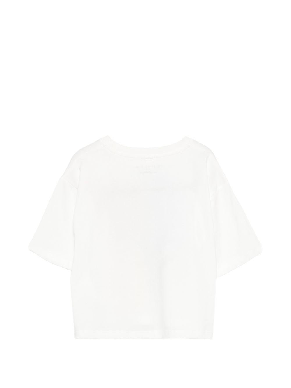 T-shirt per bambina Stella McCartney Kids bianca con stampa Love - Rubino Kids