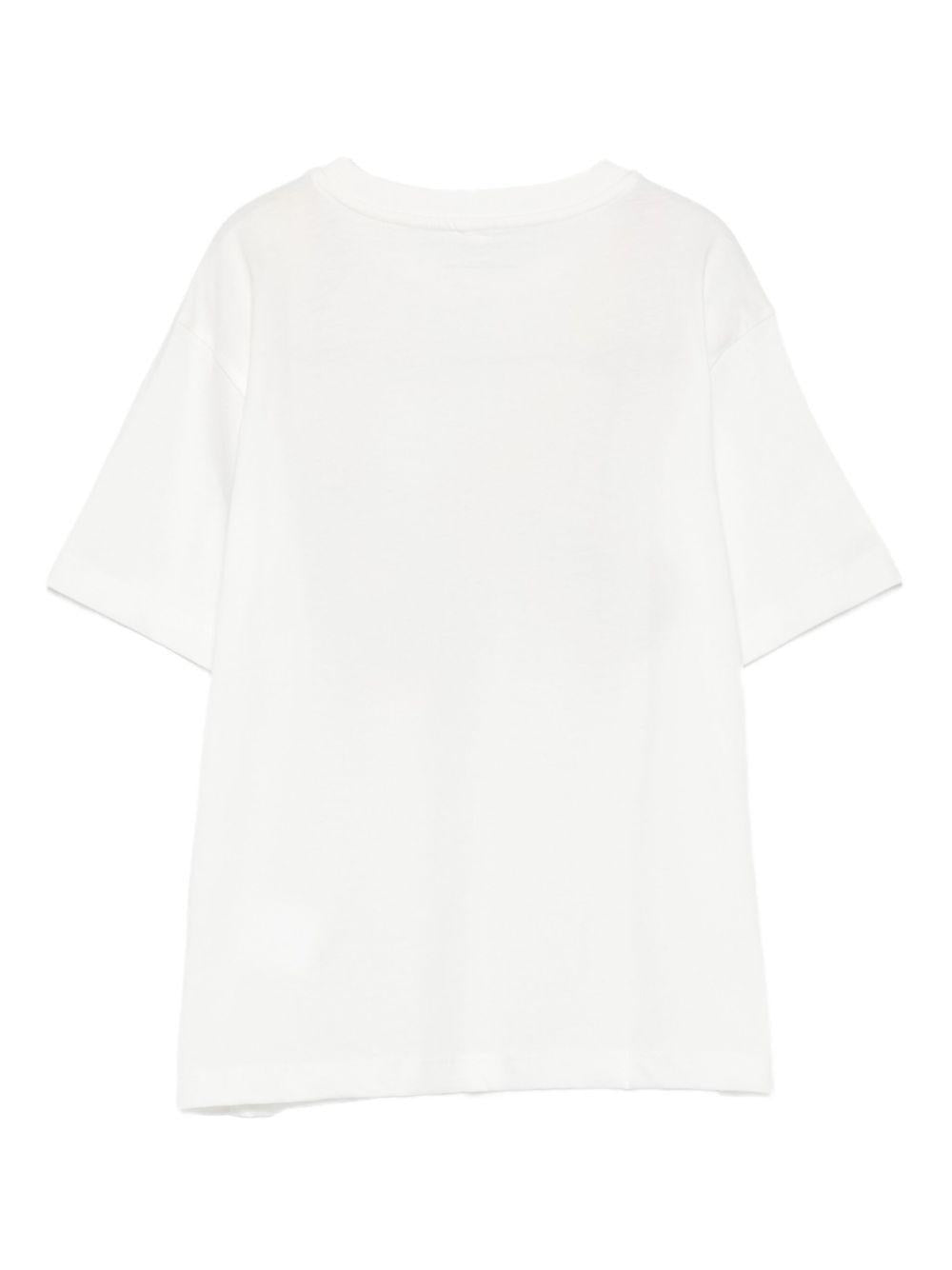 T-shirt per bambina Stella McCartney Kids bianco con stampa grafica - Rubino Kids