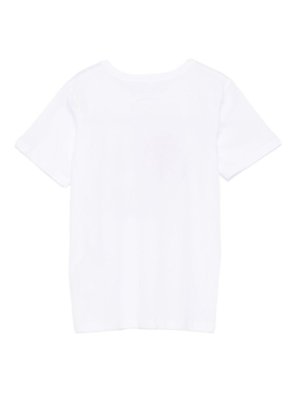 T-shirt per bambina Stella McCartney Kids bianco con stampa grafica - Rubino Kids