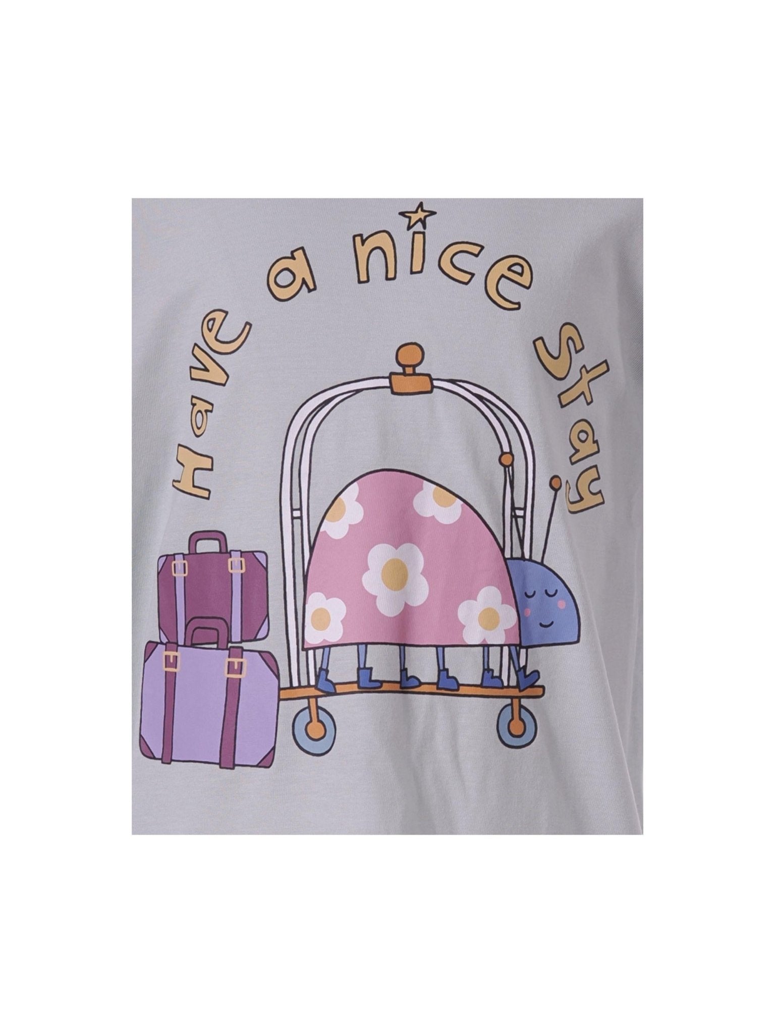T-shirt per bambina Stella McCartney Kids grigia con stampa grafica sul davanti - Rubino Kids