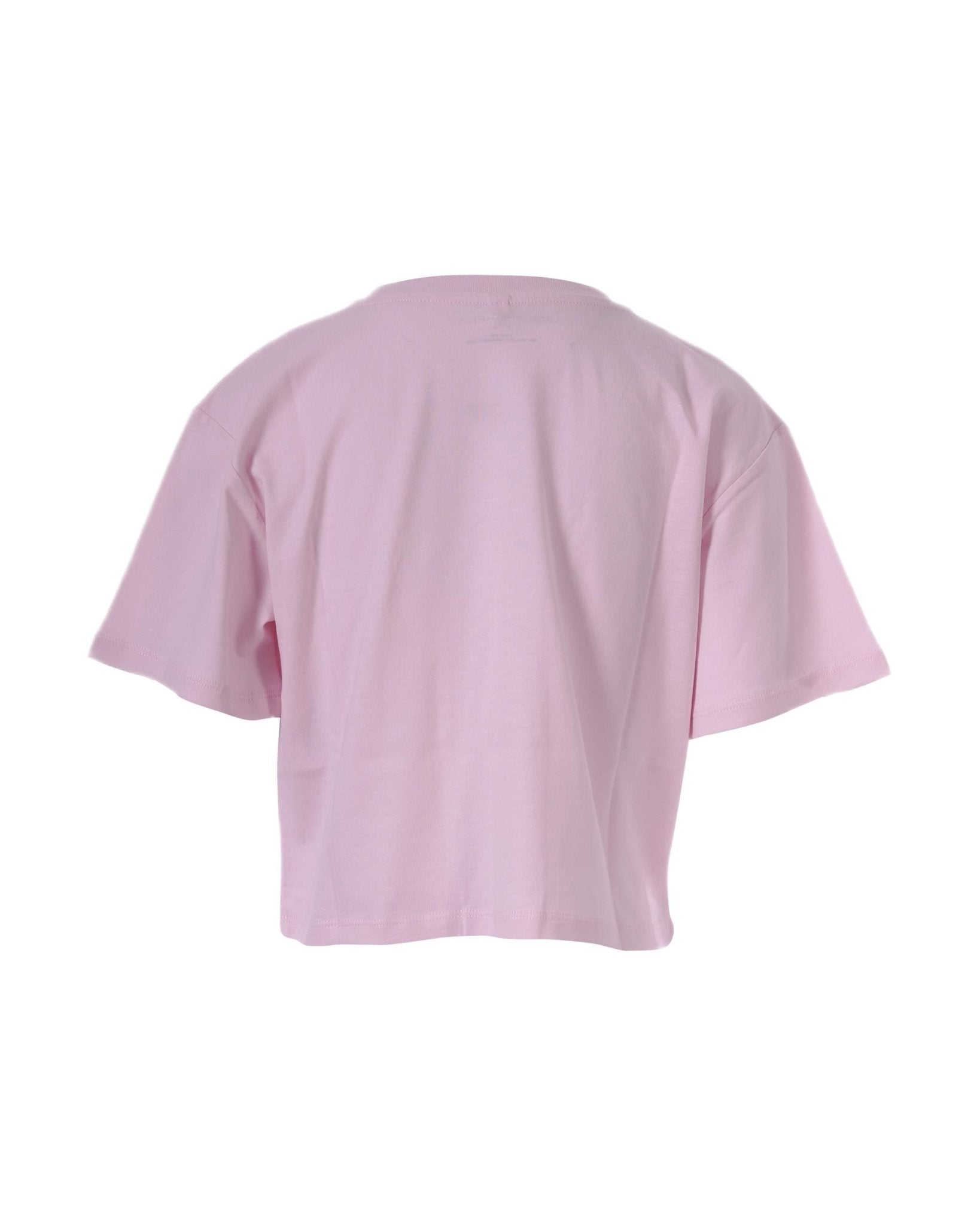 T-shirt per bambina Stella McCartney Kids rosa con logo Stella sul davanti - Rubino Kids