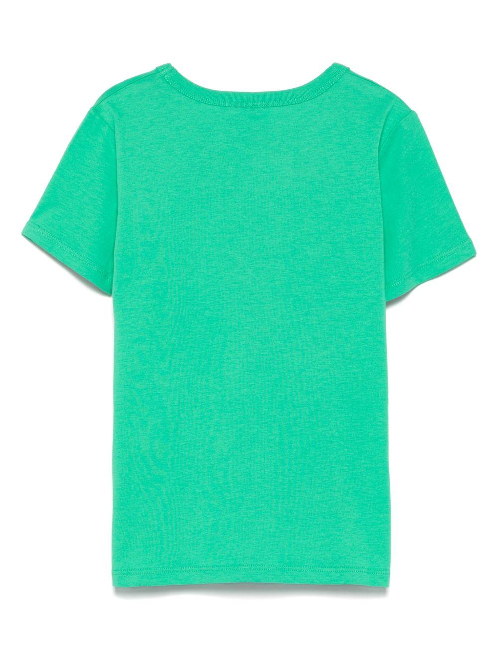 T-shirt per bambina Stella McCartney Kids verde con stampa grafica - Rubino Kids