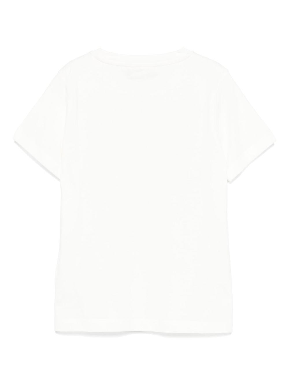 T-shirt per bambina Versace Kids bianco con stampa grafica - Rubino Kids