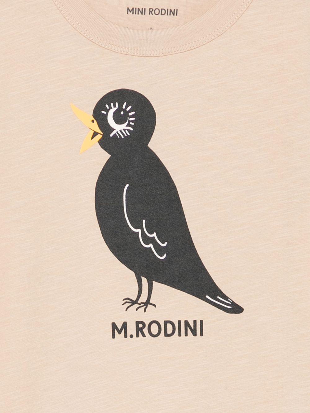 T-shirt per bambini Mini Rodini beige con stampa grafica - Rubino Kids