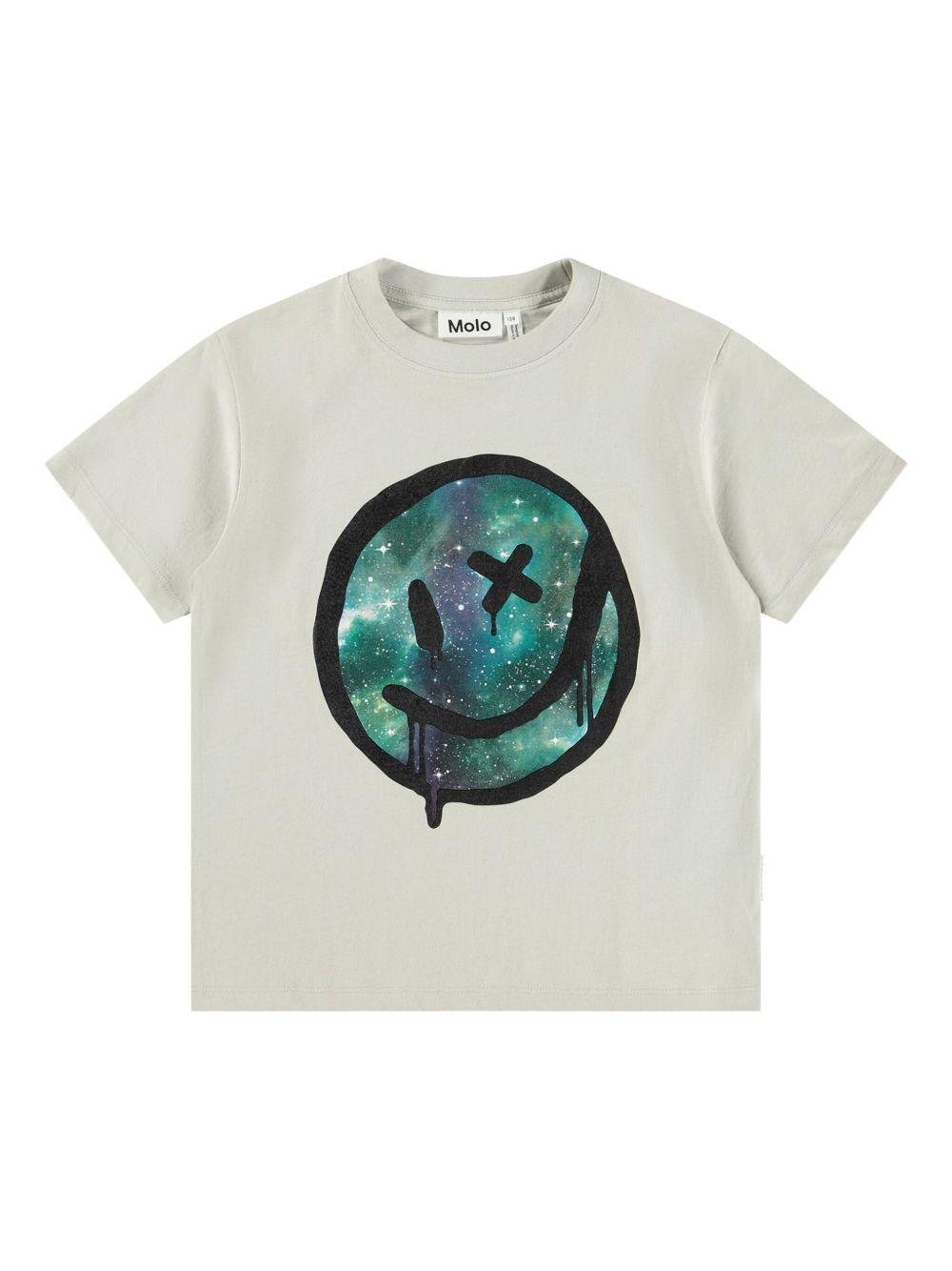 T-shirt per bambini Molo grigia con stampa sul davanti - Rubino Kids