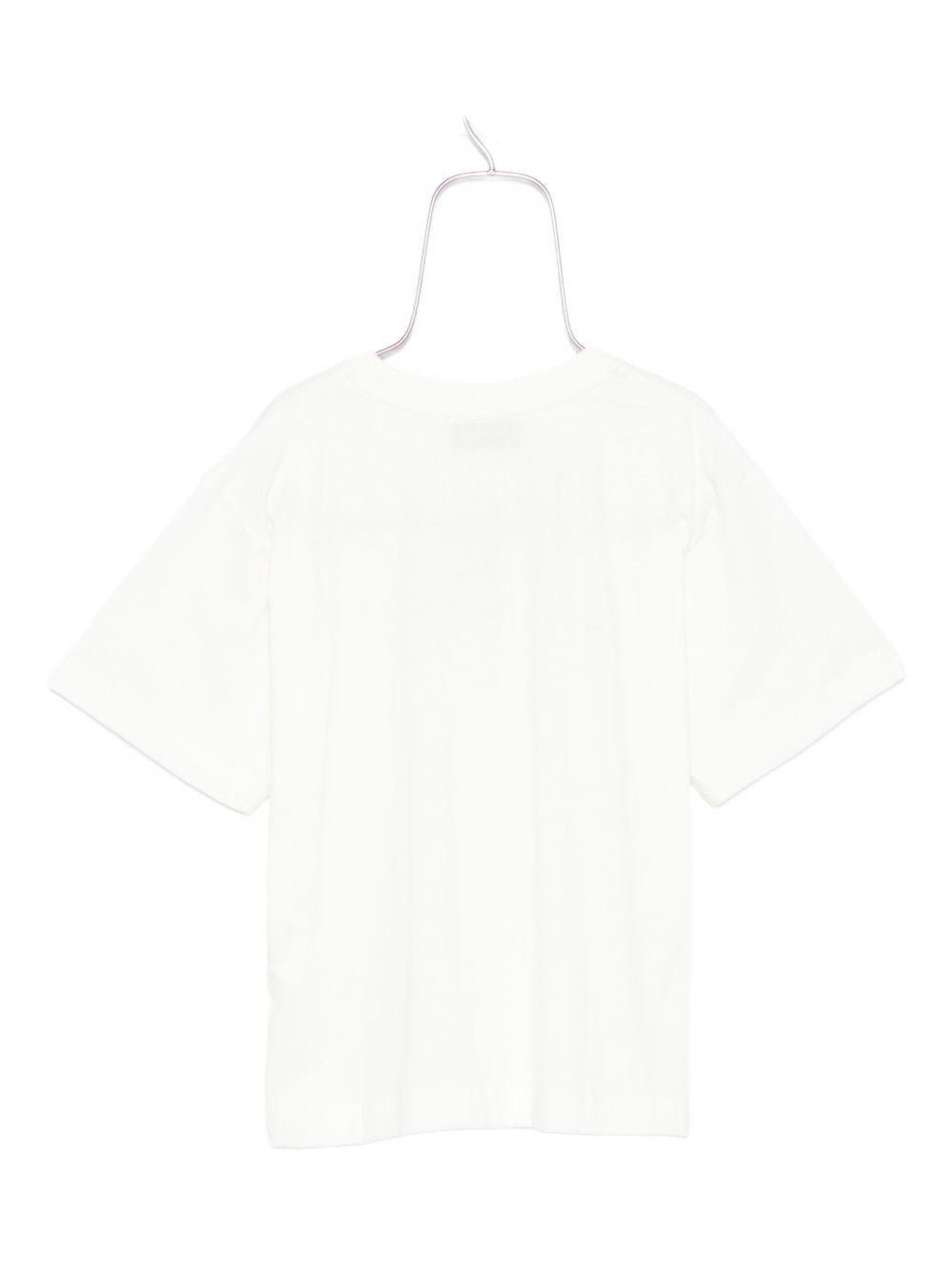 T-shirt per bambini Moschino Kids bianco con logo Teddy Bear - Rubino Kids