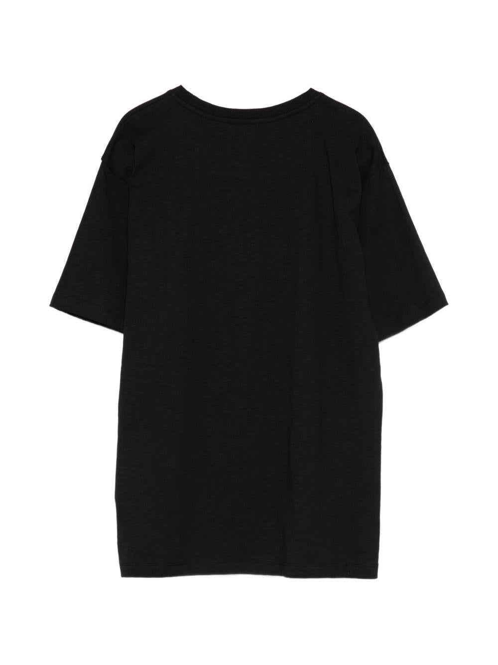 T-shirt per bambini Moschino Kids nera con stampa grafica sul davanti - Rubino Kids