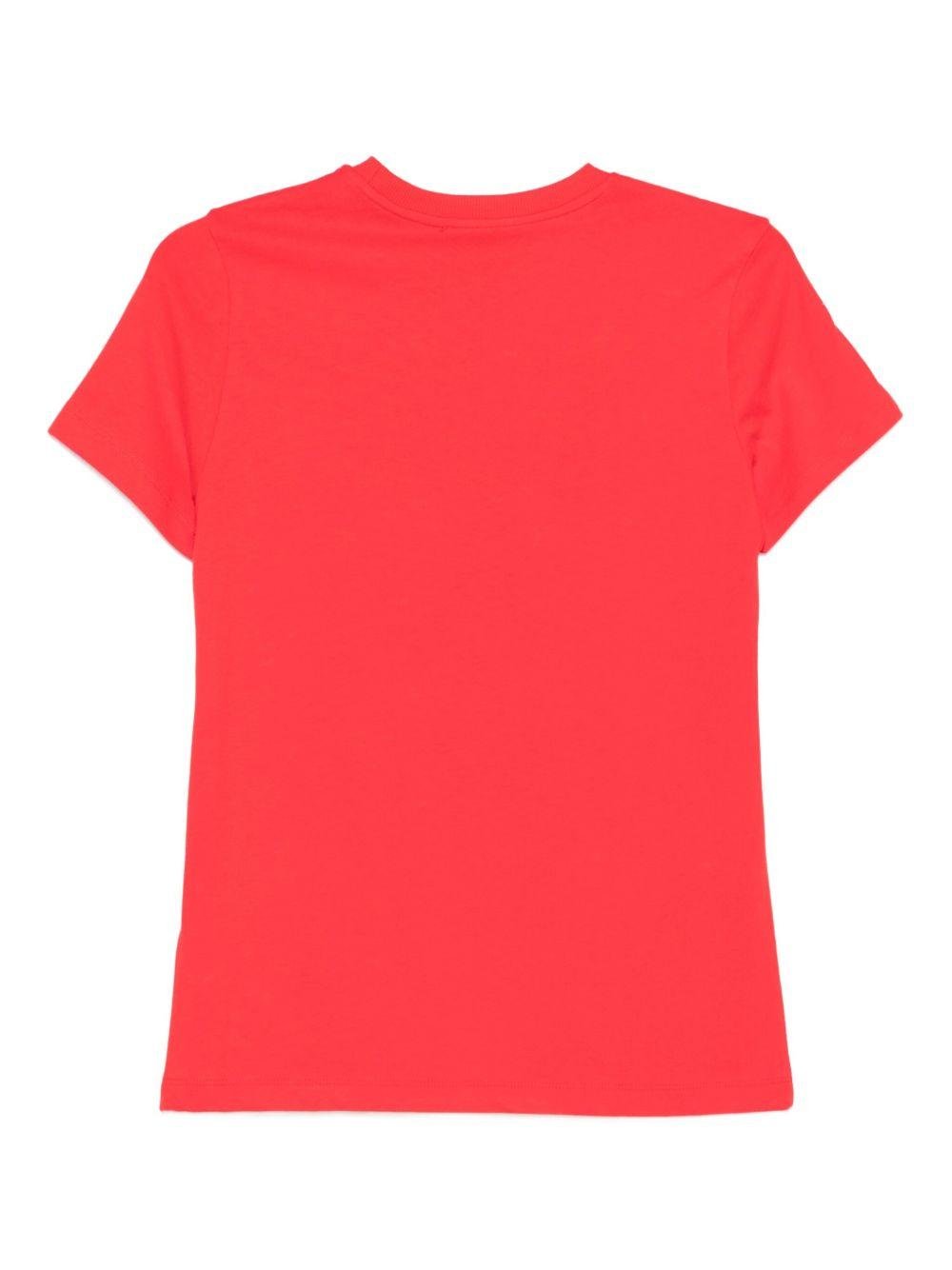 T-shirt per bambini Moschino Kids rossa con stampa Teddy - Rubino Kids