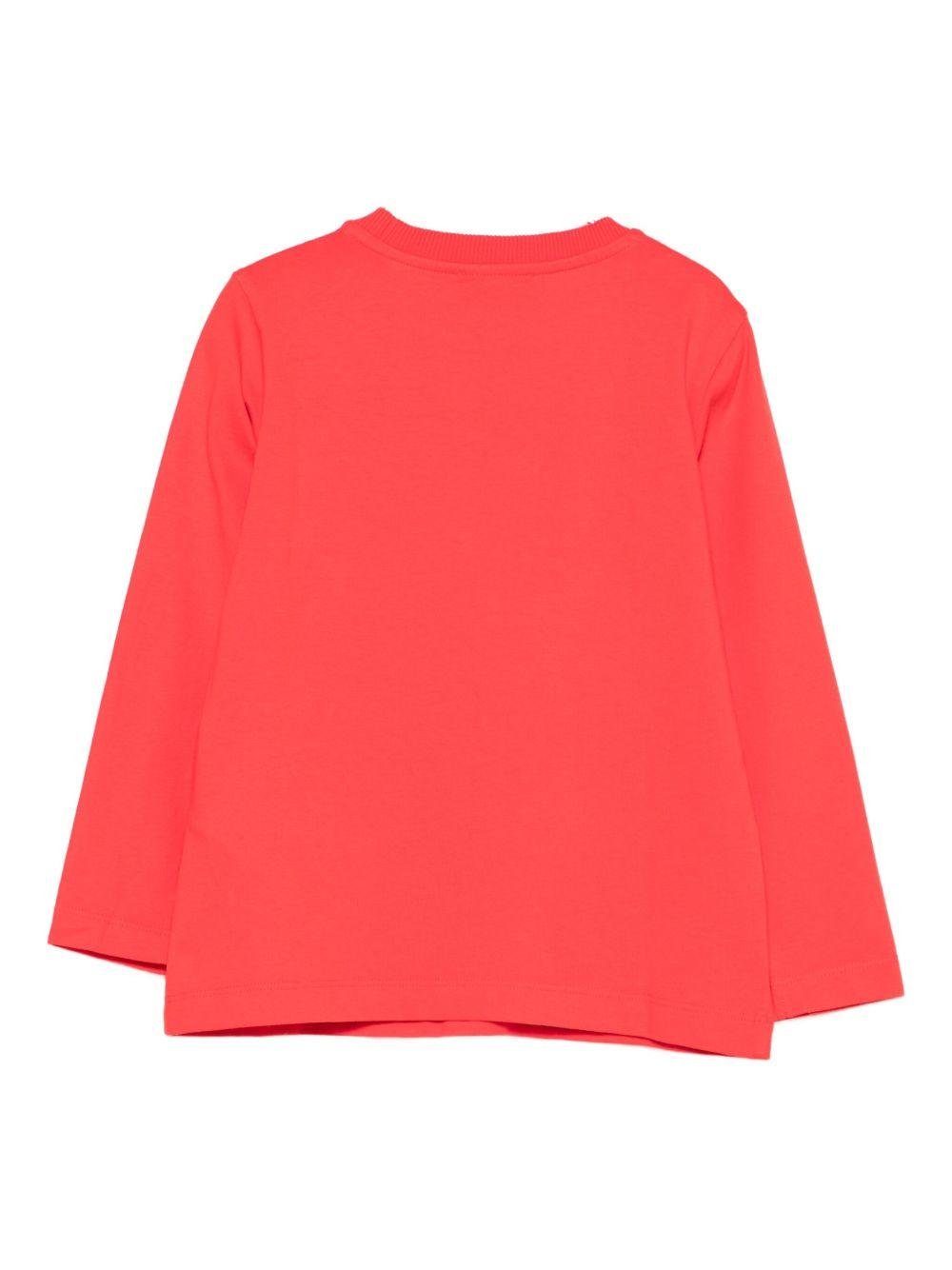 T-shirt per bambini Moschino Kids rosso con stampa grafica - Rubino Kids