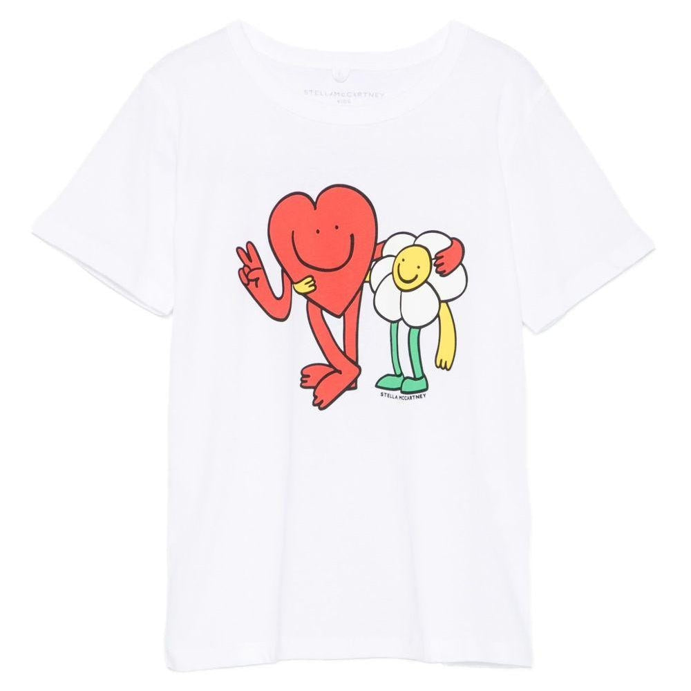 T-shirt per bambini Stella McCartney Kids bianco con stampa grafica - Rubino Kids