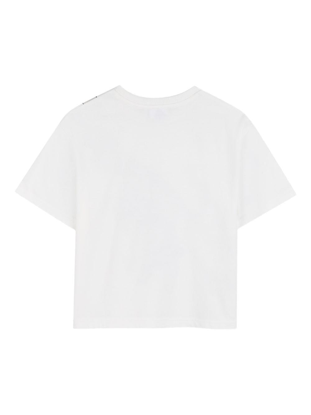 T-shirt per bambini The Marc Jacobs Kids bianca con dettaglio borsello - Rubino Kids