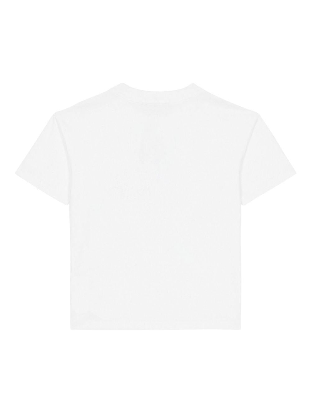 T-shirt per bambino Balmain Kids bianco con logo sul davanti - Rubino Kids