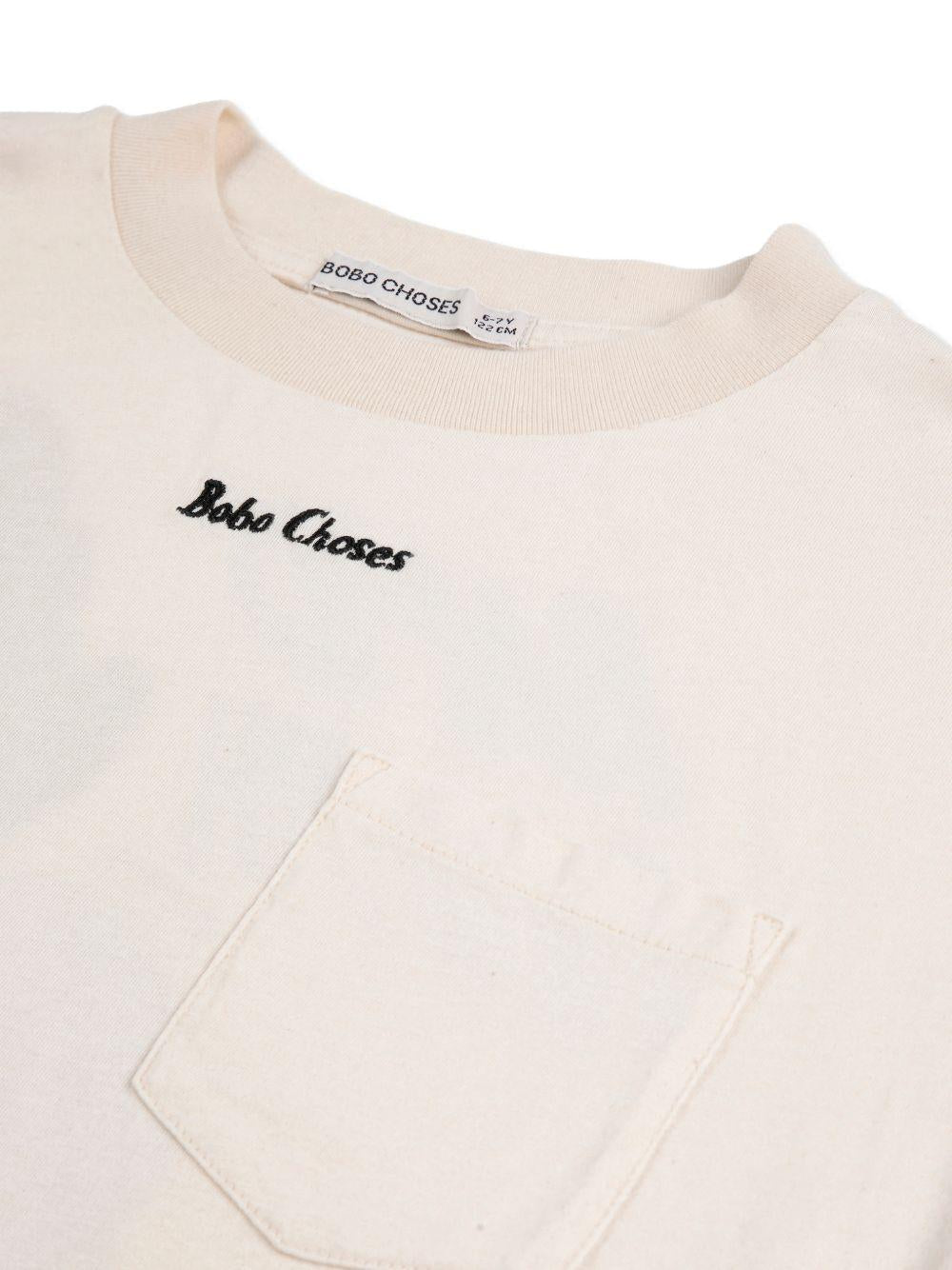 T-shirt per bambino Bobo Choses beige con stampa grafica "Rapid Radish" - Rubino Kids