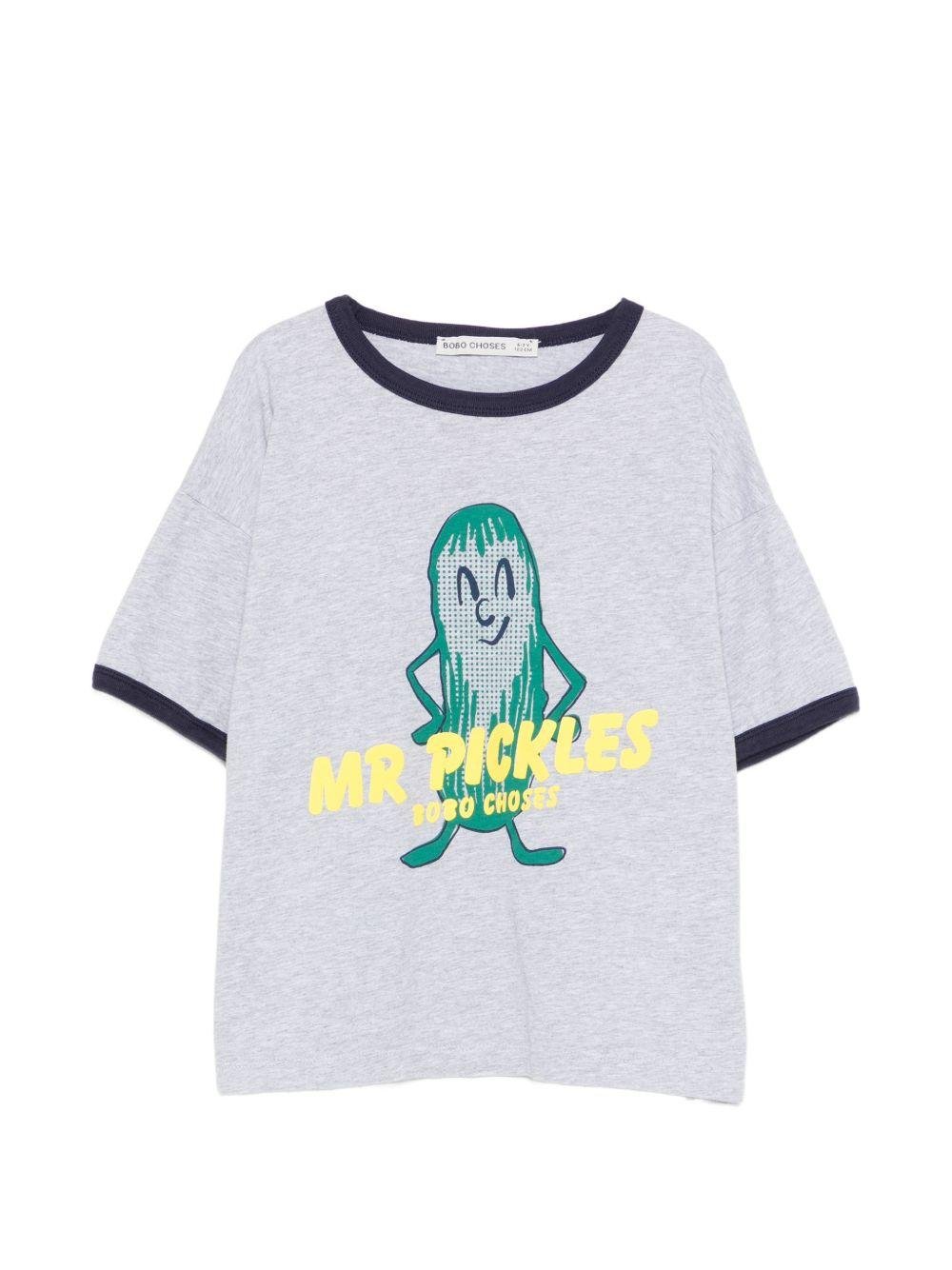 T-shirt per bambino Bobo Choses grigia con stampa grafica Mr. Pickles - Rubino Kids