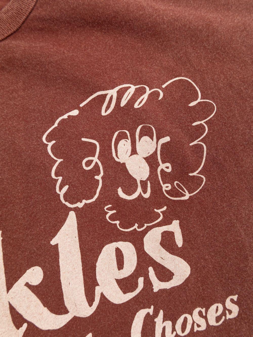 T-shirt per bambino Bobo Choses marrone con stampa grafica Mr. Pickles - Rubino Kids