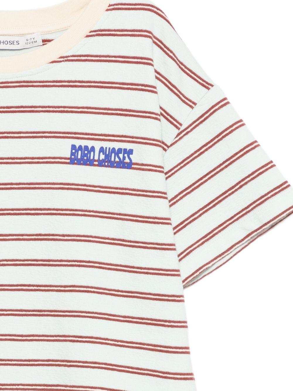 T-shirt per bambino Bobo Choses multicolore con design a righe - Rubino Kids