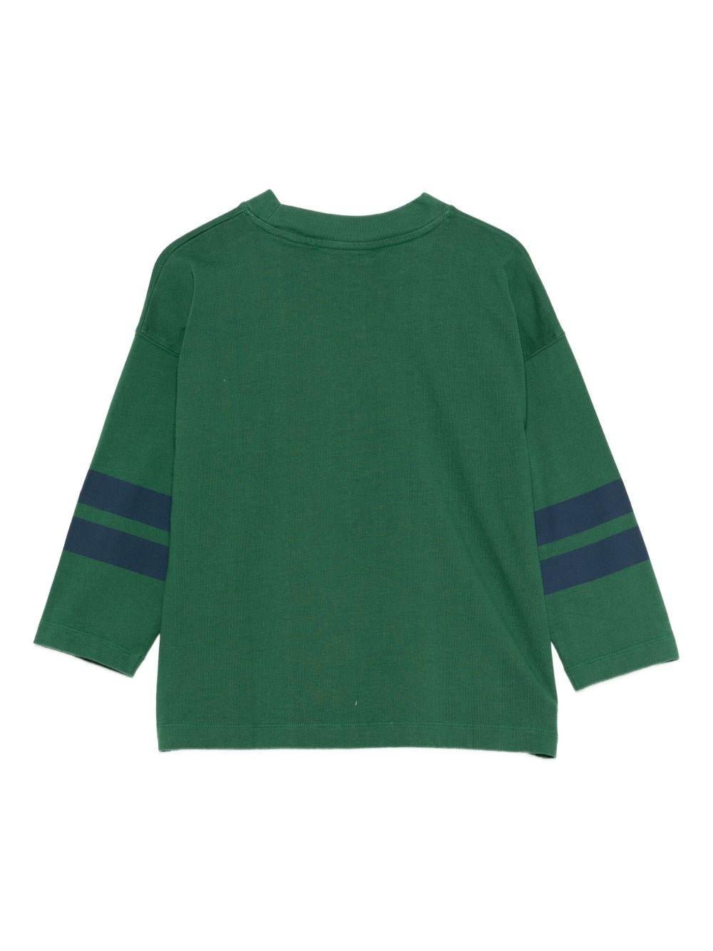 T-shirt per bambino Bobo Choses verde con stampa del logo - Rubino Kids