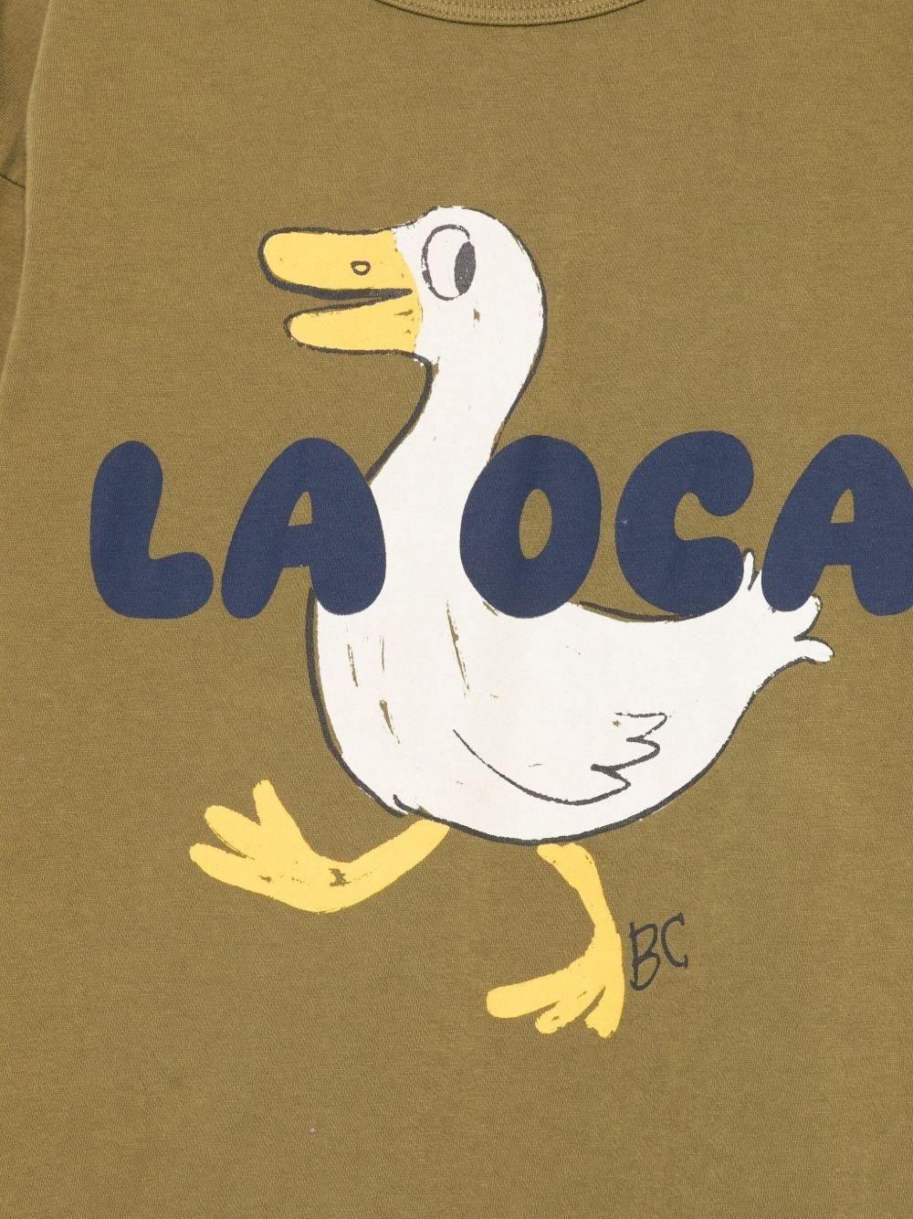 T-shirt per bambino Bobo Choses verde con stampa oca - Rubino Kids