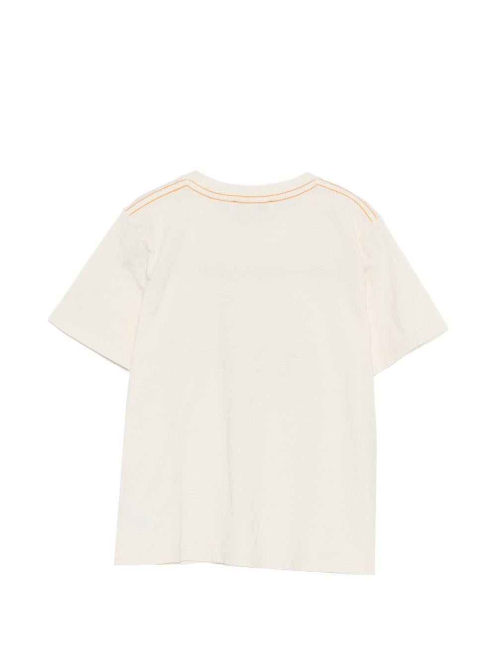 T-shirt per bambino Bonpoint bianca con stampa grafica - Rubino Kids