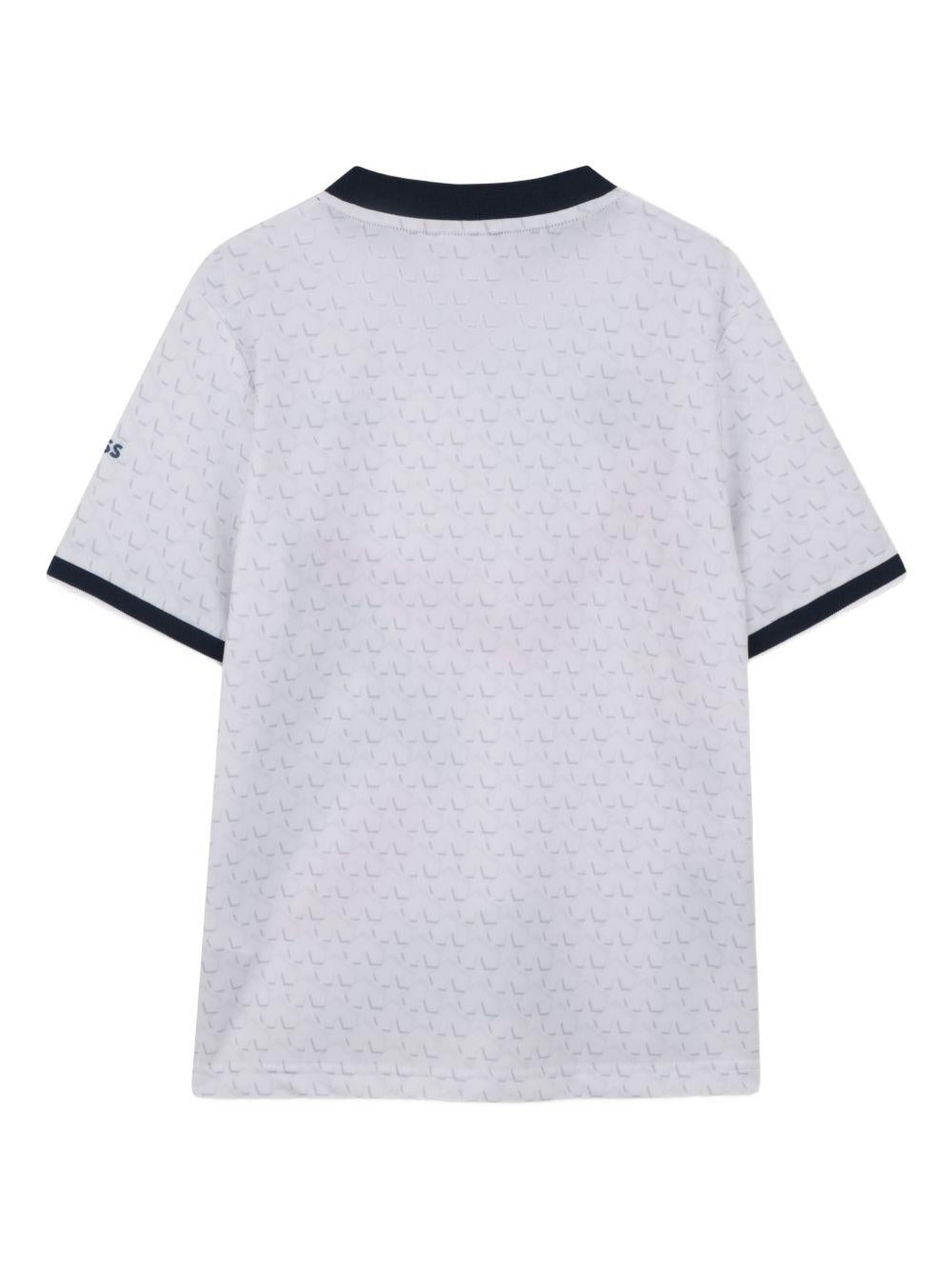 T-shirt per bambino Boss Kids bianca con scollo a V - Rubino Kids