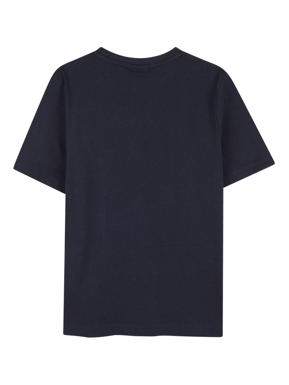 T-shirt per bambino BOSS Kids blu con logo - Rubino Kids