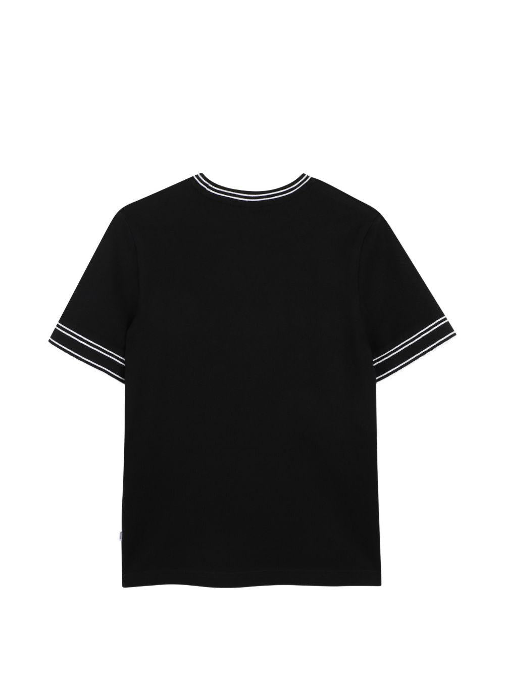 T-shirt per bambino Boss Kids nero con logo sul petto - Rubino Kids