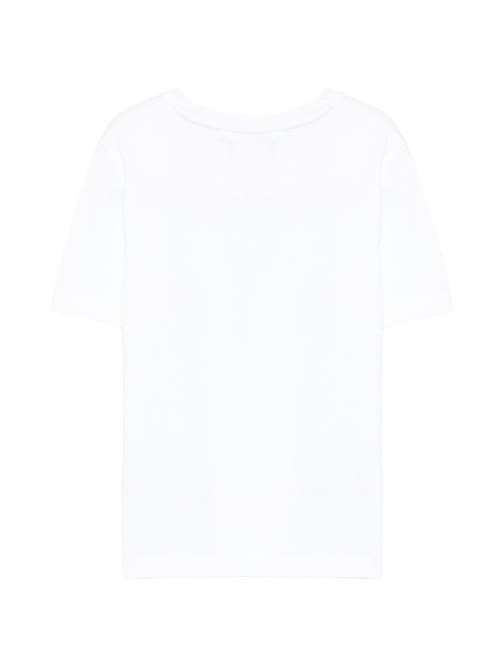 T-shirt per bambino Boss Kidswear bianco con logo sul davanti - Rubino Kids