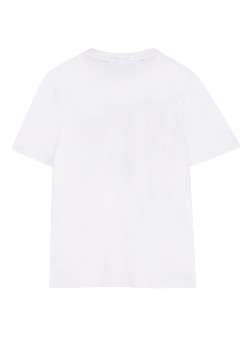 T-shirt per bambino BOSS Kidswear bianco con stampa - Rubino Kids