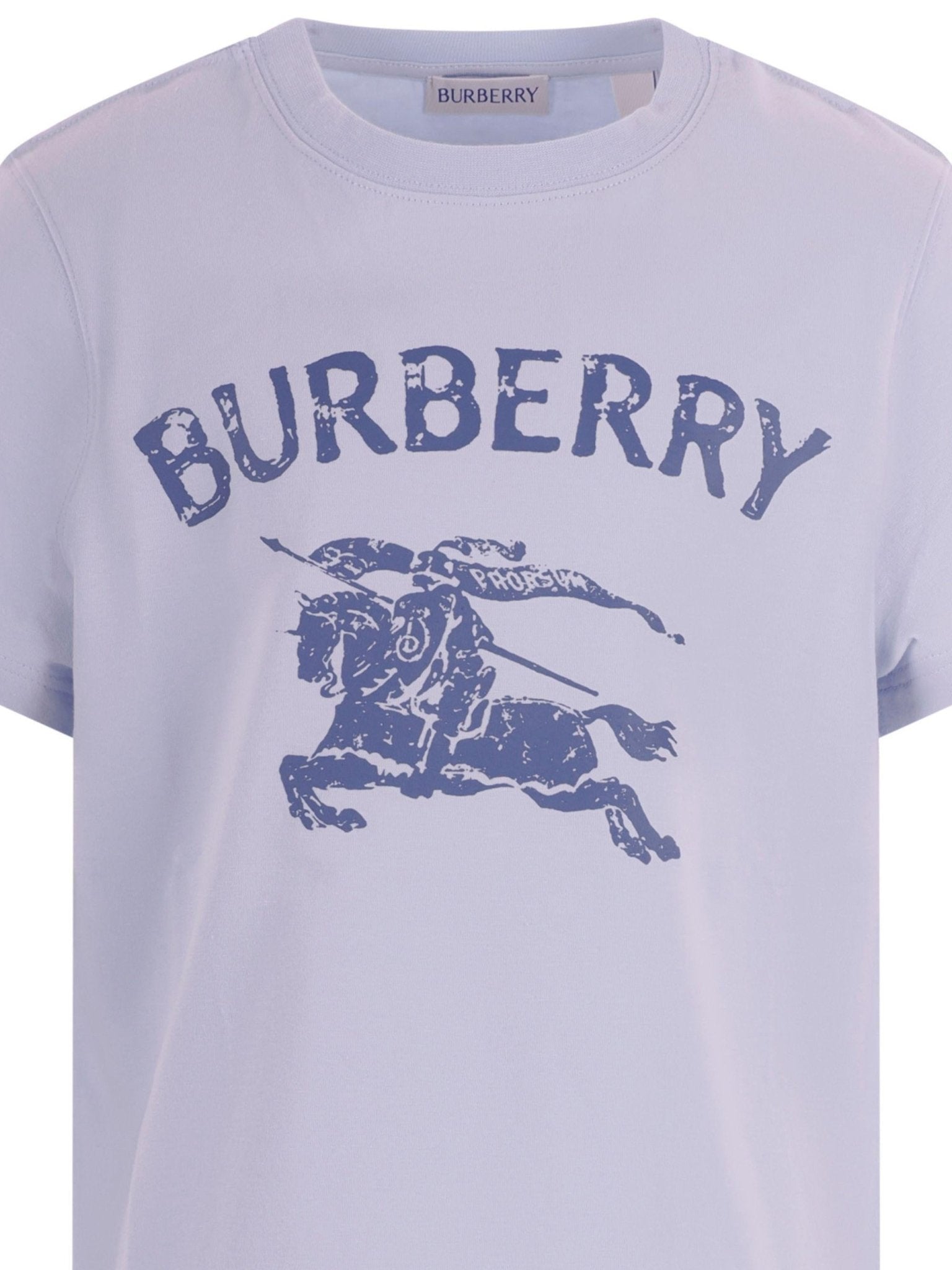 T-shirt per bambino Burberry Kids celeste con stampa grafica sul davanti - Rubino Kids