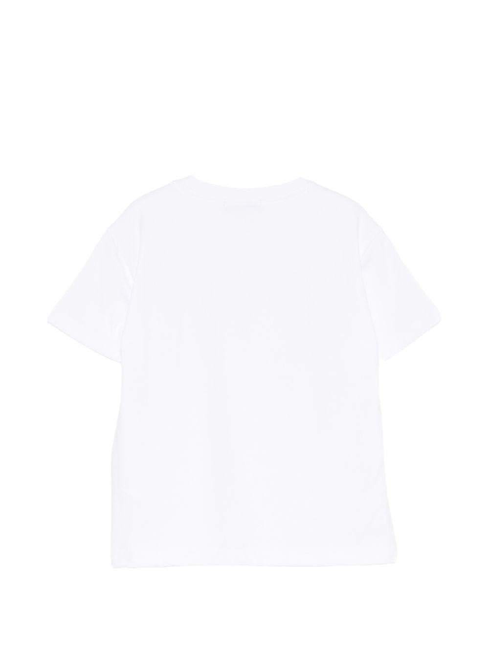 T-shirt per bambino DONDUP Kids bianca con logo sul davanti - Rubino Kids