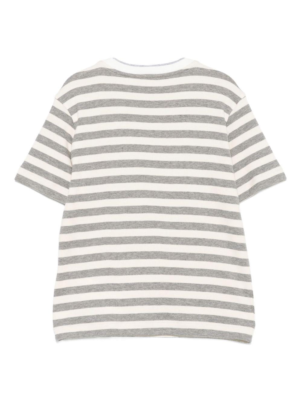 T-shirt per bambino Eleventy Kids grigia con strisce orizzontali - Rubino Kids