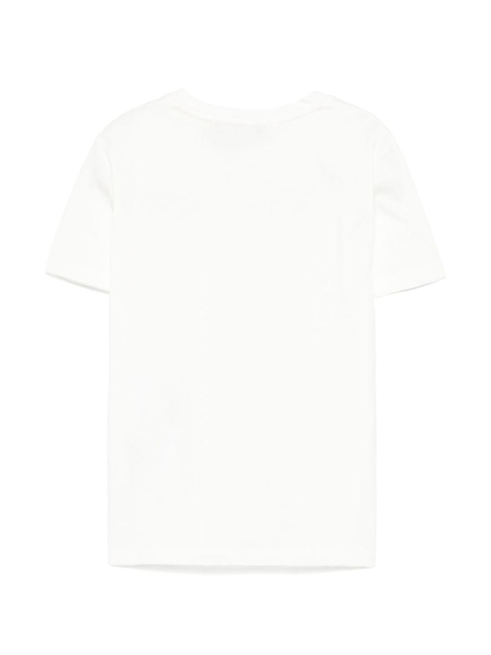 T-shirt per bambino Emporio Armani Kids bianca con logo sul davanti - Rubino Kids