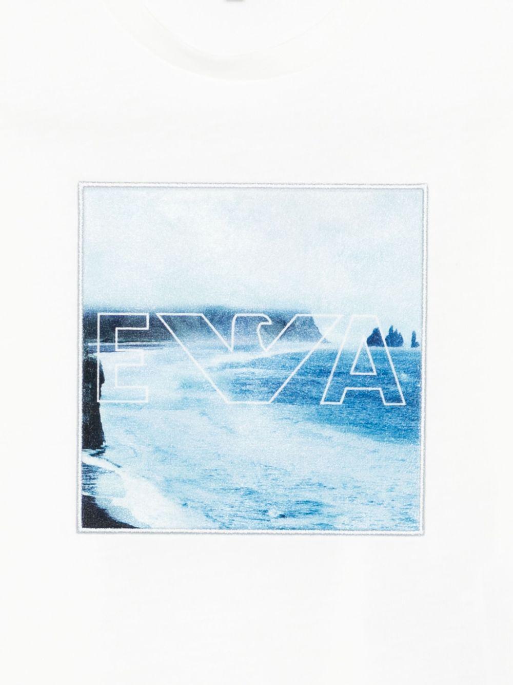 T-shirt per bambino Emporio Armani Kids bianca con stampa grafica - Rubino Kids