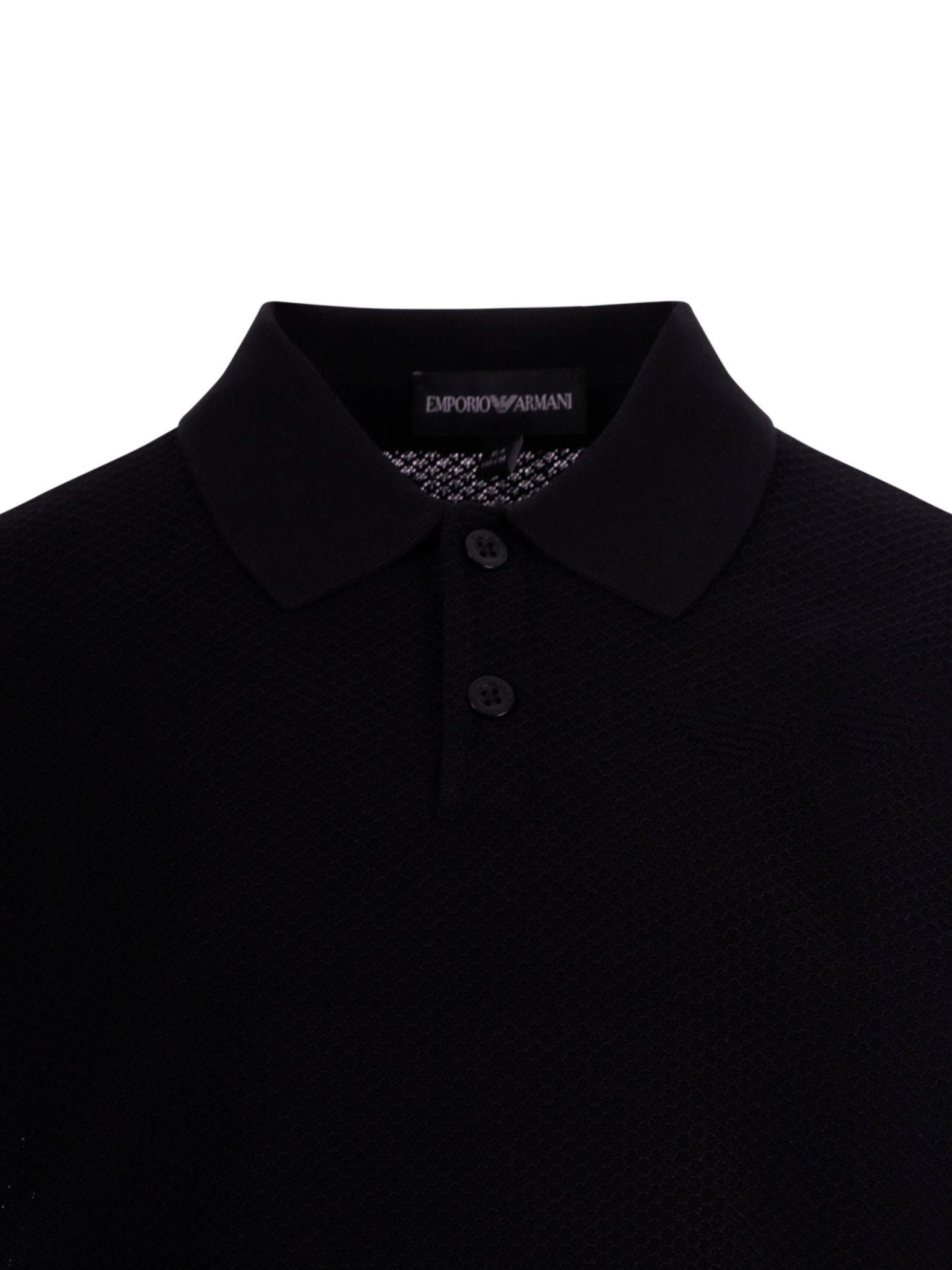 T-shirt per bambino Emporio Armani Kids blu con colletto stile polo - Rubino Kids