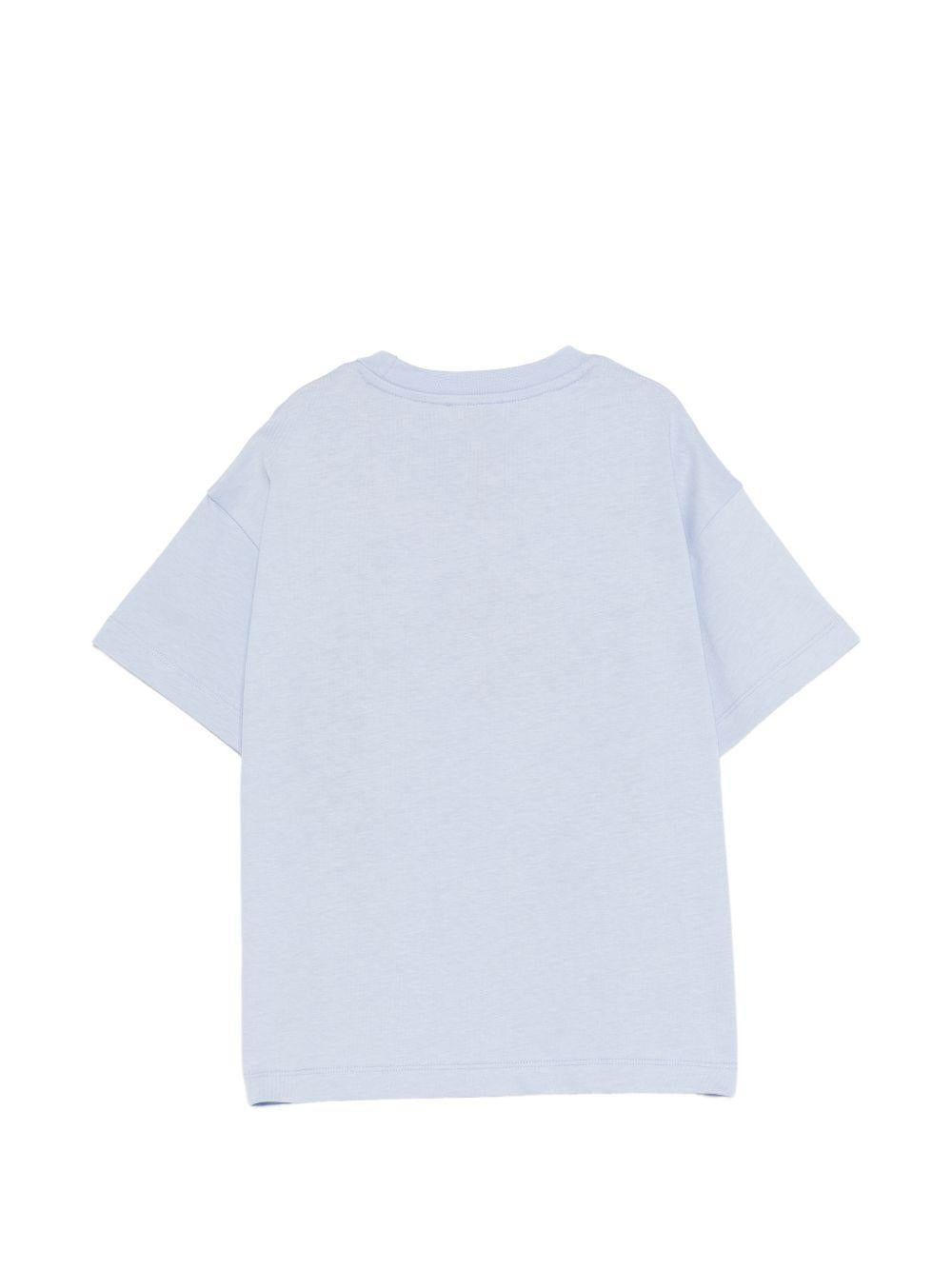 T-shirt per bambino Etro Kids azzurra con logo ricamato - Rubino Kids