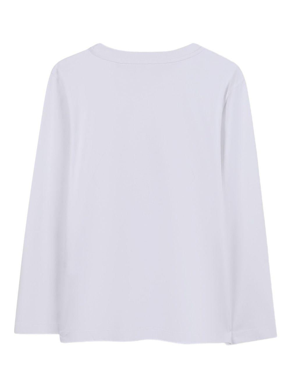 T-shirt per bambino Givenchy Kids bianca con stampa a rombi - Rubino Kids