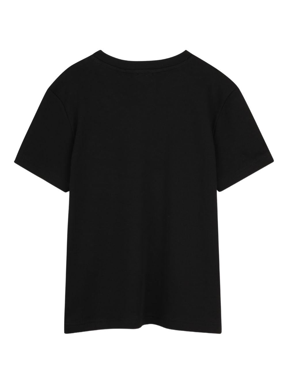 T-shirt per bambino Givenchy Kids nero con logo sul petto - Rubino Kids