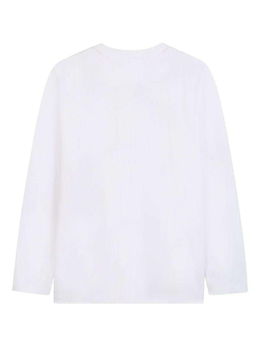 T-shirt per bambino Hugo Kids bianca con dettaglio logo stampato - Rubino Kids