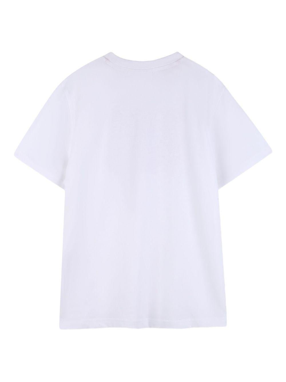 T-shirt per bambino Hugo Kids bianca con stampa con logo - Rubino Kids