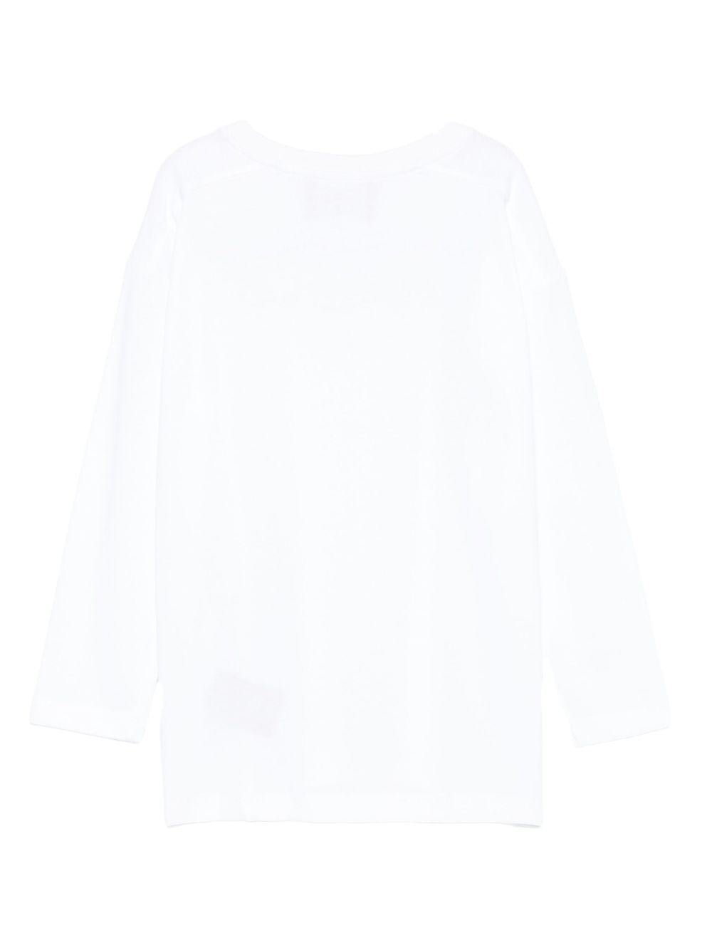 T-shirt per bambino John Richmond Junior bianco con dettaglio logo - Rubino Kids