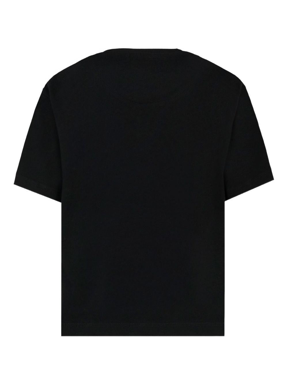 T-shirt per bambino John Richmond Junior nero con dettaglio logo - Rubino Kids