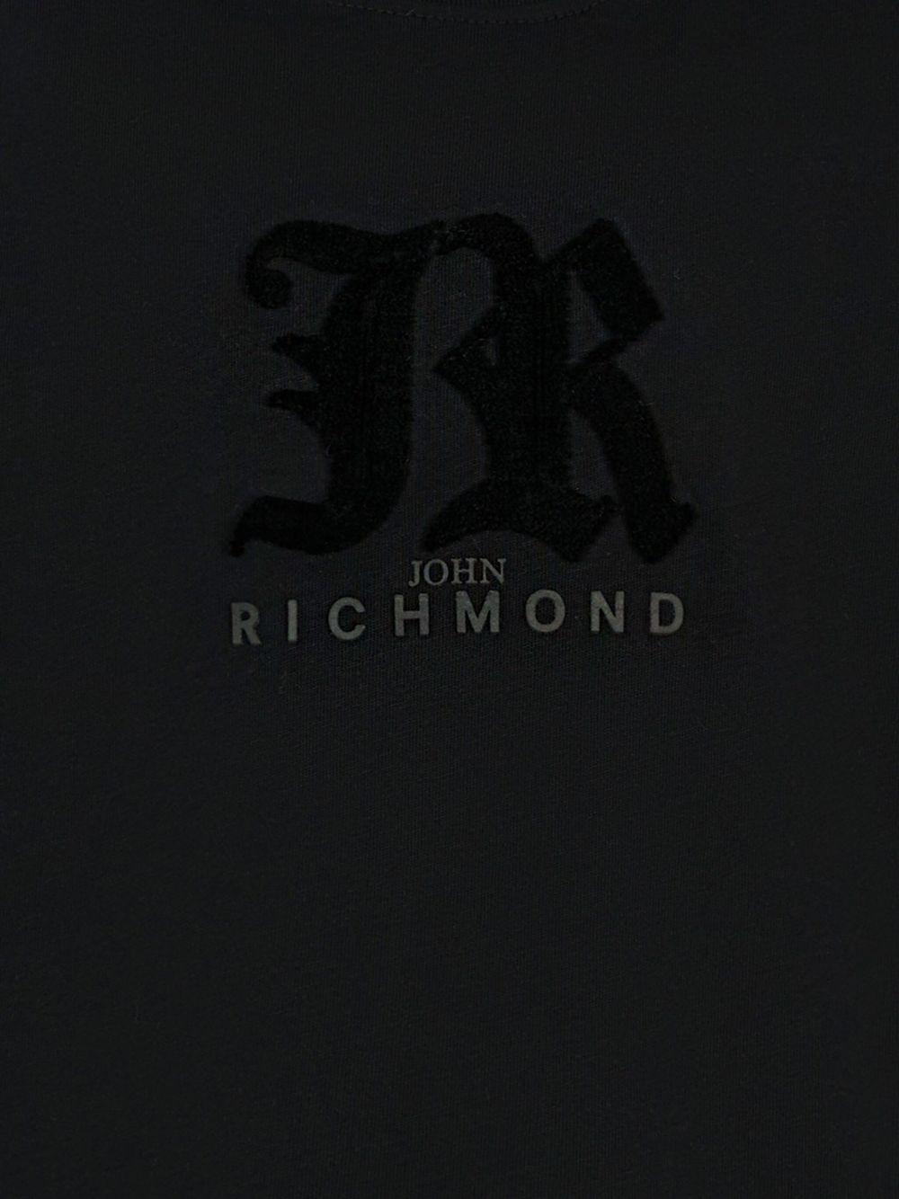 T-shirt per bambino John Richmond Junior nero con dettaglio logo - Rubino Kids