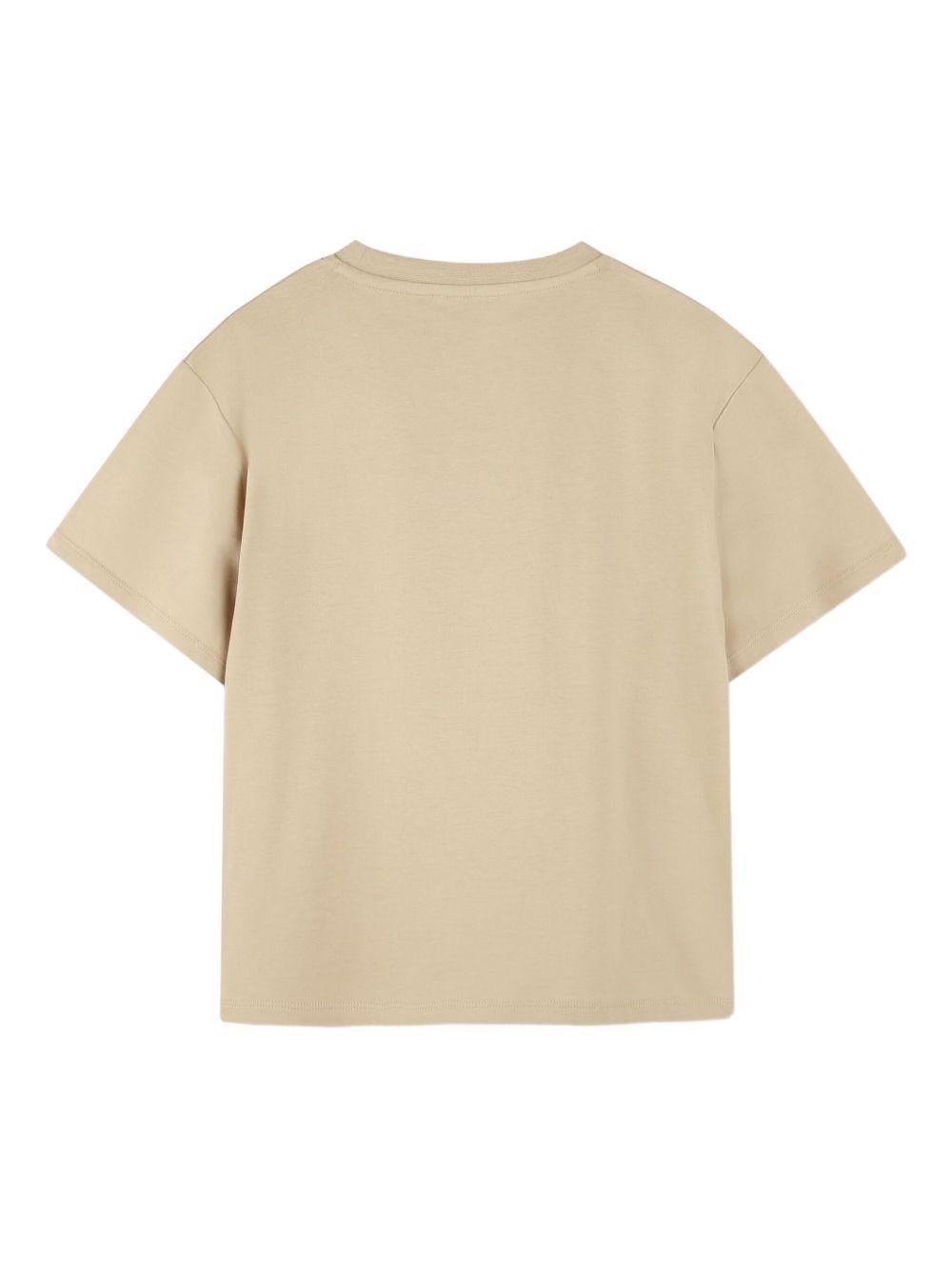 T-shirt per bambino Kenzo Kids beige con motivo Tiger - Rubino Kids