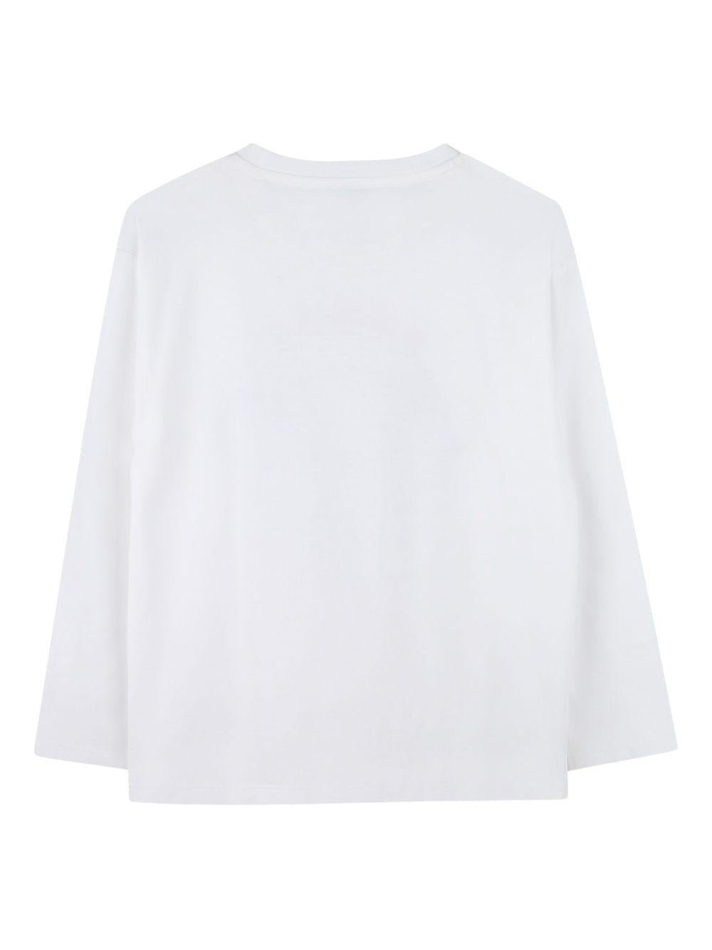 T-shirt per bambino Kenzo Kids bianco con stampa grafica - Rubino Kids