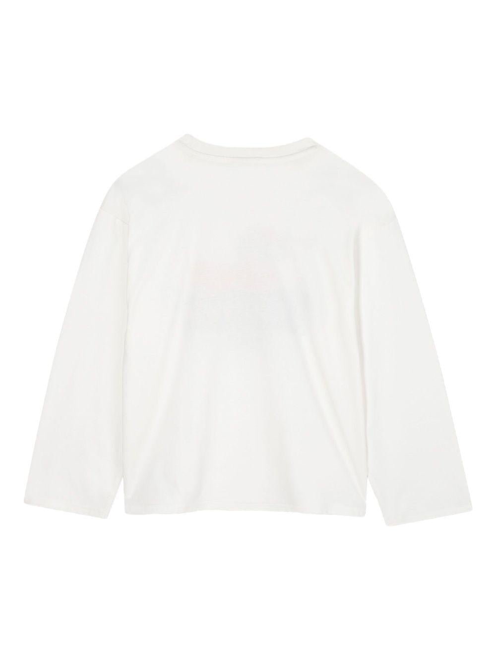 T-shirt per bambino Kenzo Kids bianco con stampa Tiger - Rubino Kids