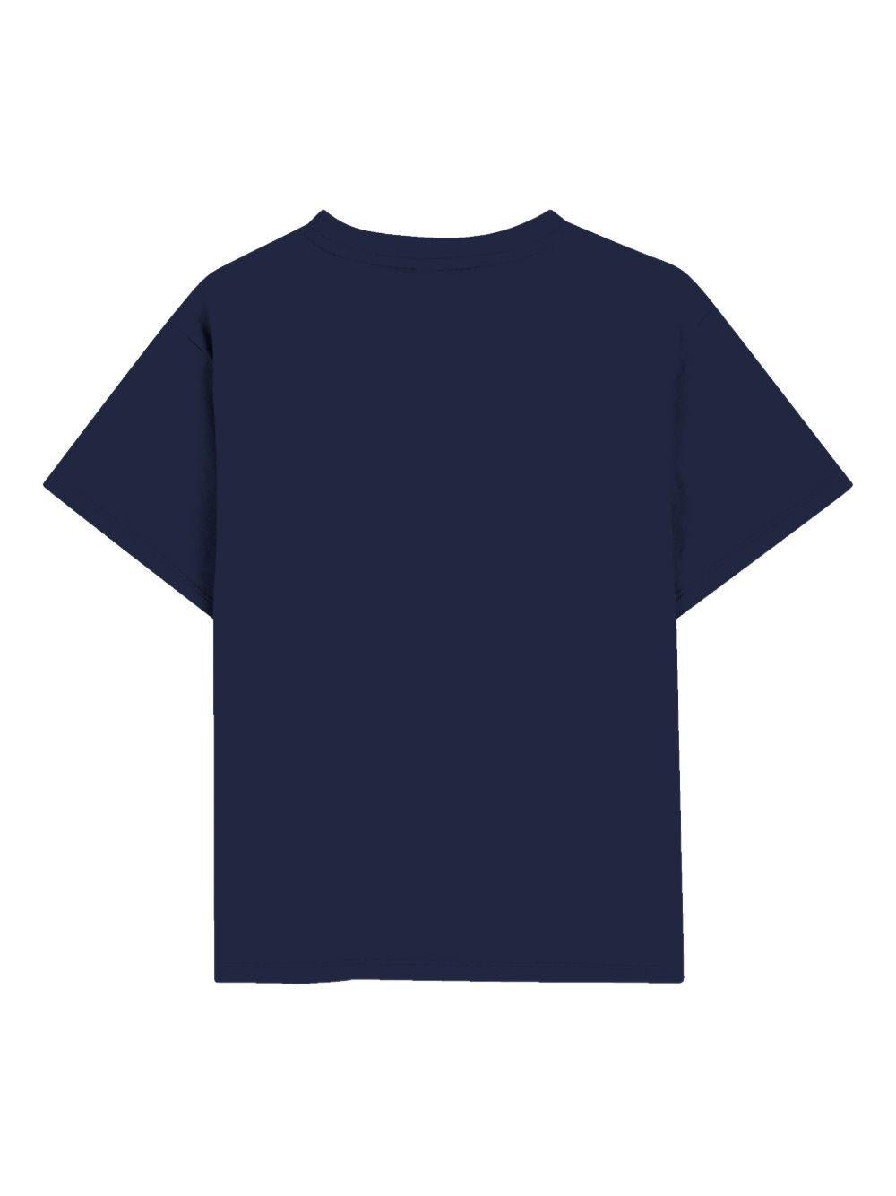 T-shirt per bambino Kenzo Kids blu con stampa tigre - Rubino Kids