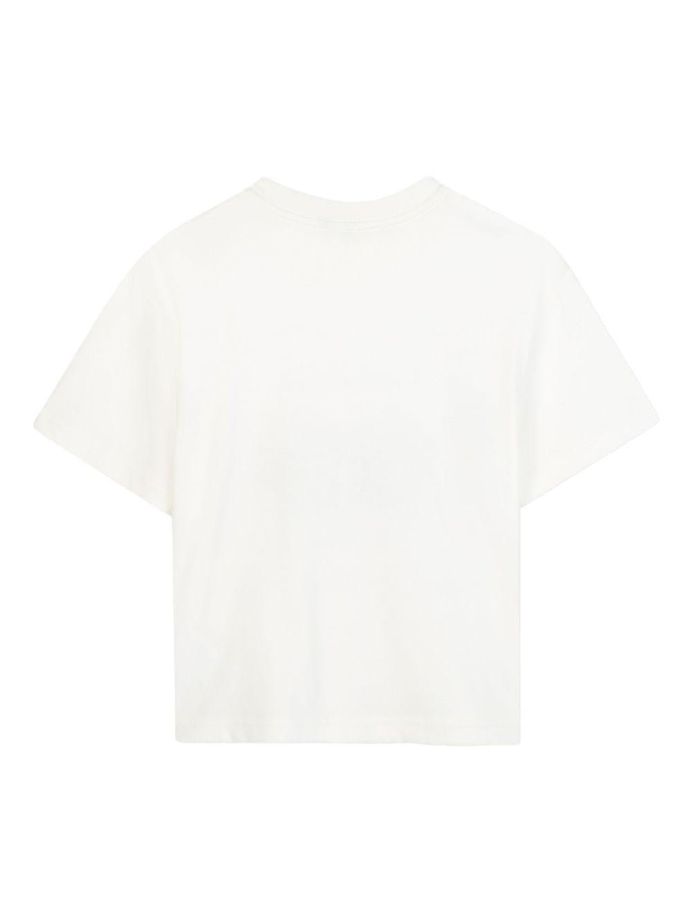 T-shirt per bambino Lanvin Enfant bianco con stampa grafica - Rubino Kids