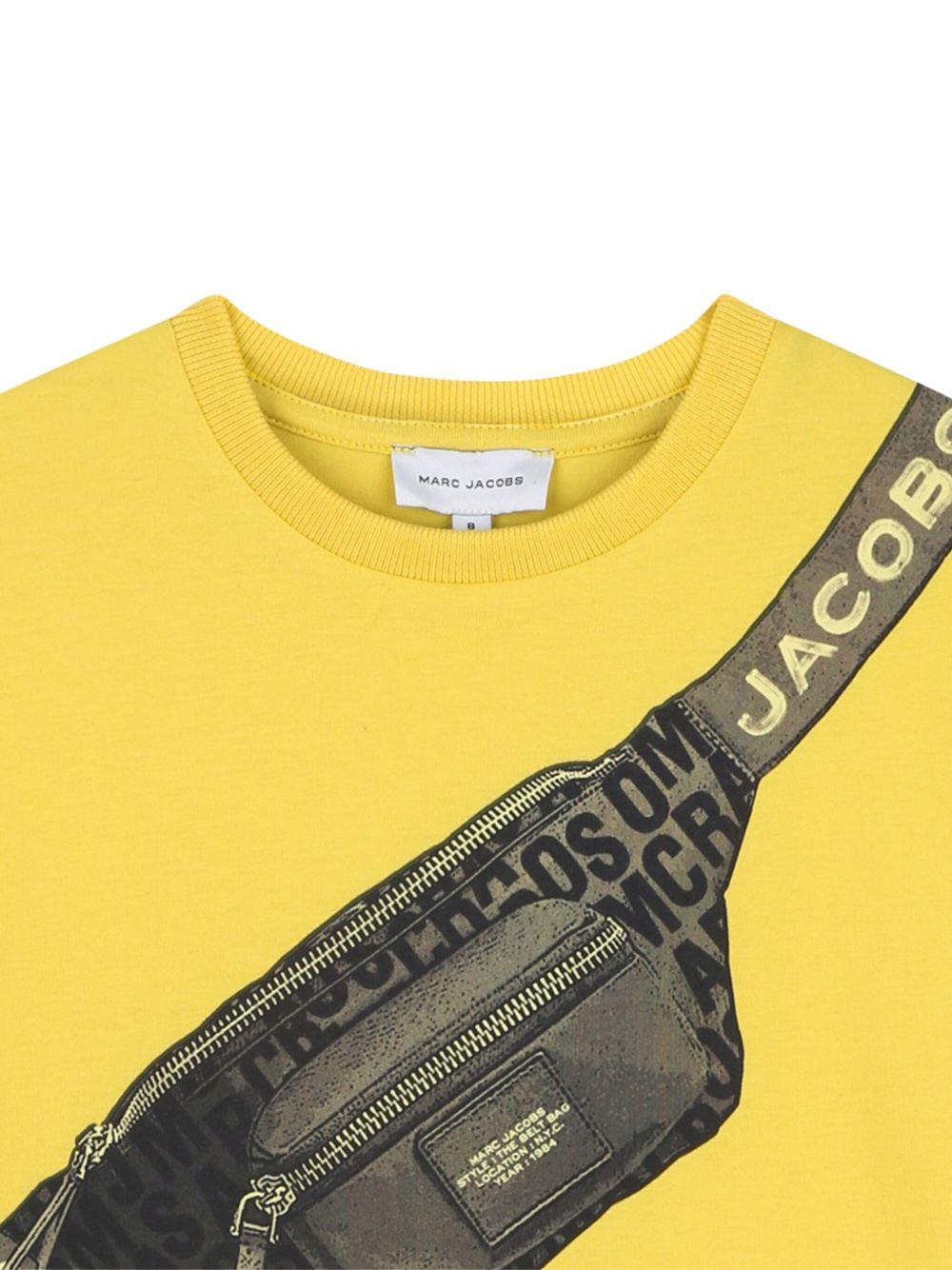 T-shirt per bambino Marc Jacobs Kids gialla con stampa grafica sul davanti - Rubino Kids